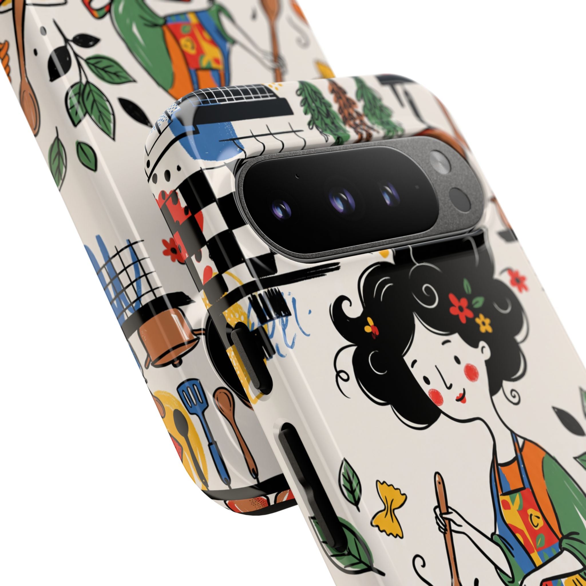Whimsical Chef Kitchen Illustration Google Pixel Phone Case