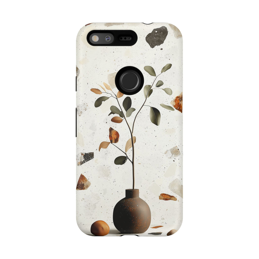 Floral Terrazzo Google Pixel Case | Minimal Vase Botanical