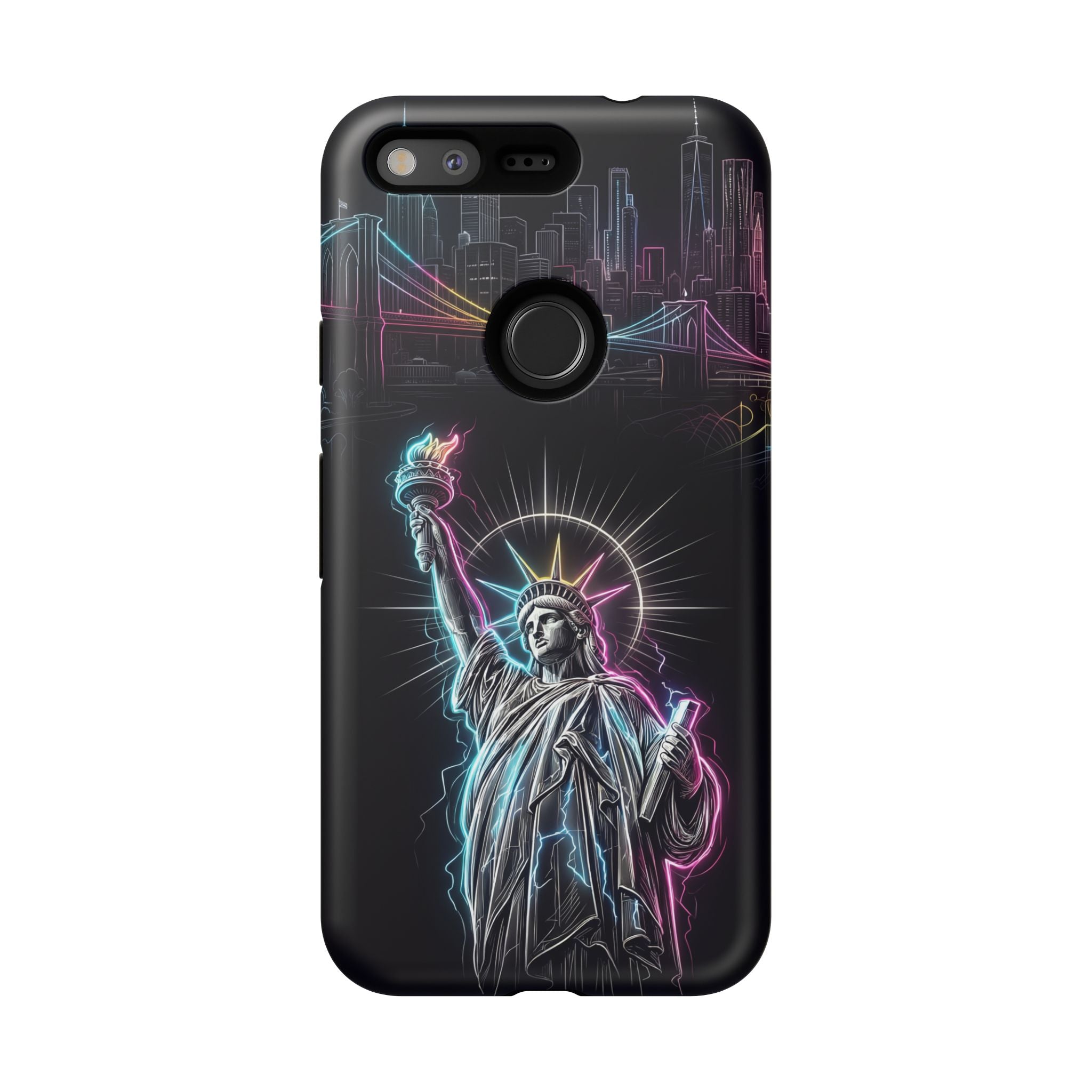 Neon Statue of Liberty Tough Google Pixel Phone Case