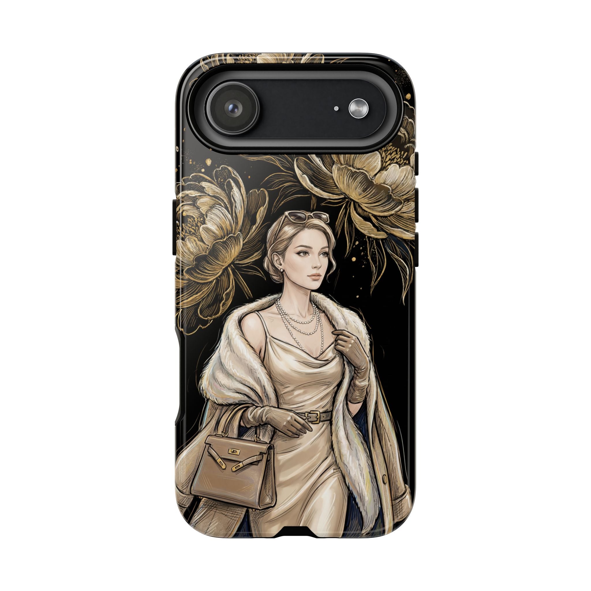 Elegant Vintage Lady Floral iPhone Case | Chic Protective Cover for Women