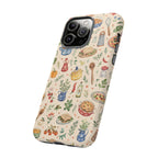 Kitchen Pattern Phone Case | Watercolor Cooking Art Cover | Cozy Baking Illustration Shell | Cute Home Chef Gift