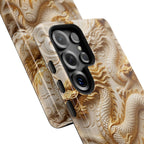 Dragon Relief Samsung Galaxy Case — Gold Carved Dragon Protective Cover