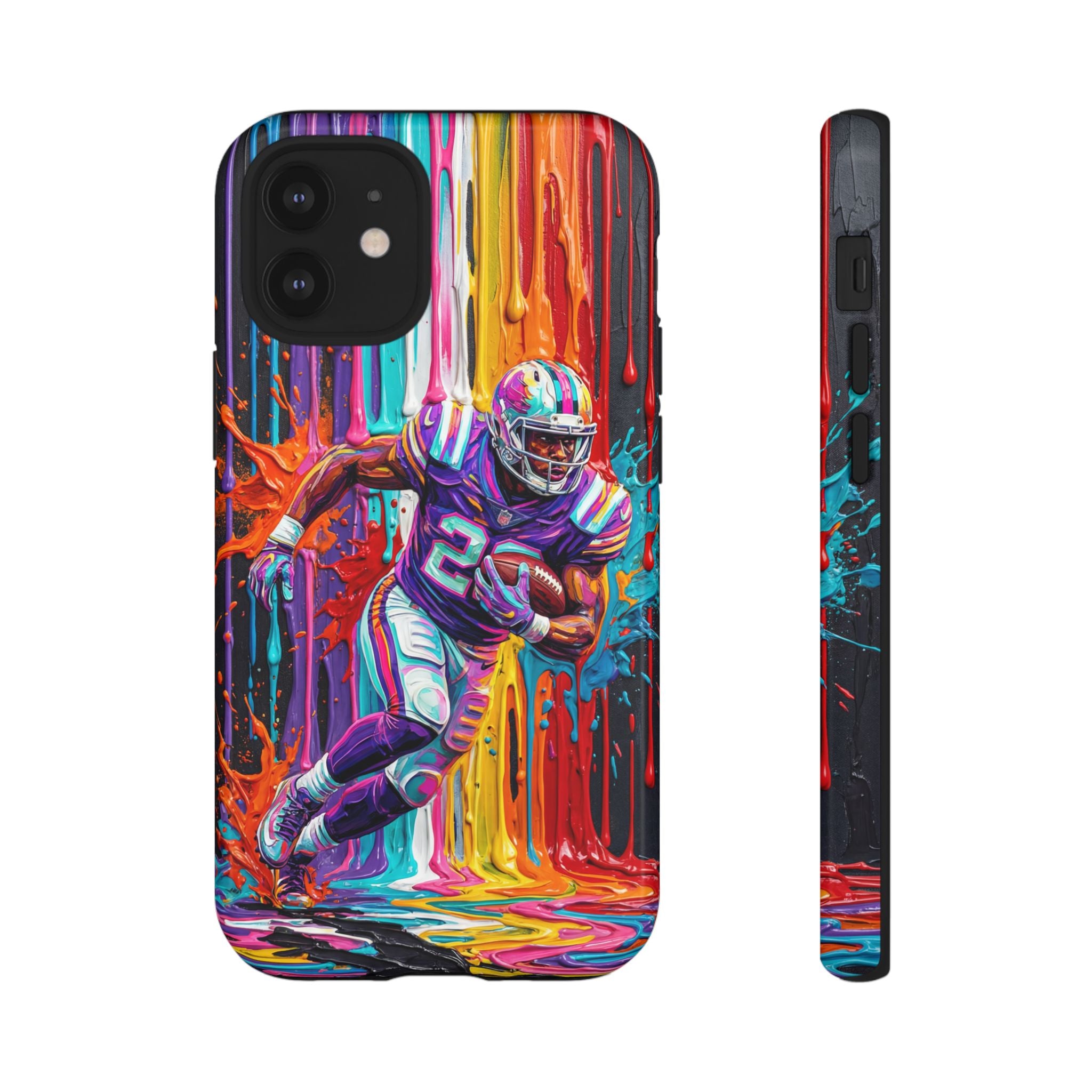 Vibrant American Football Runner iPhone Case