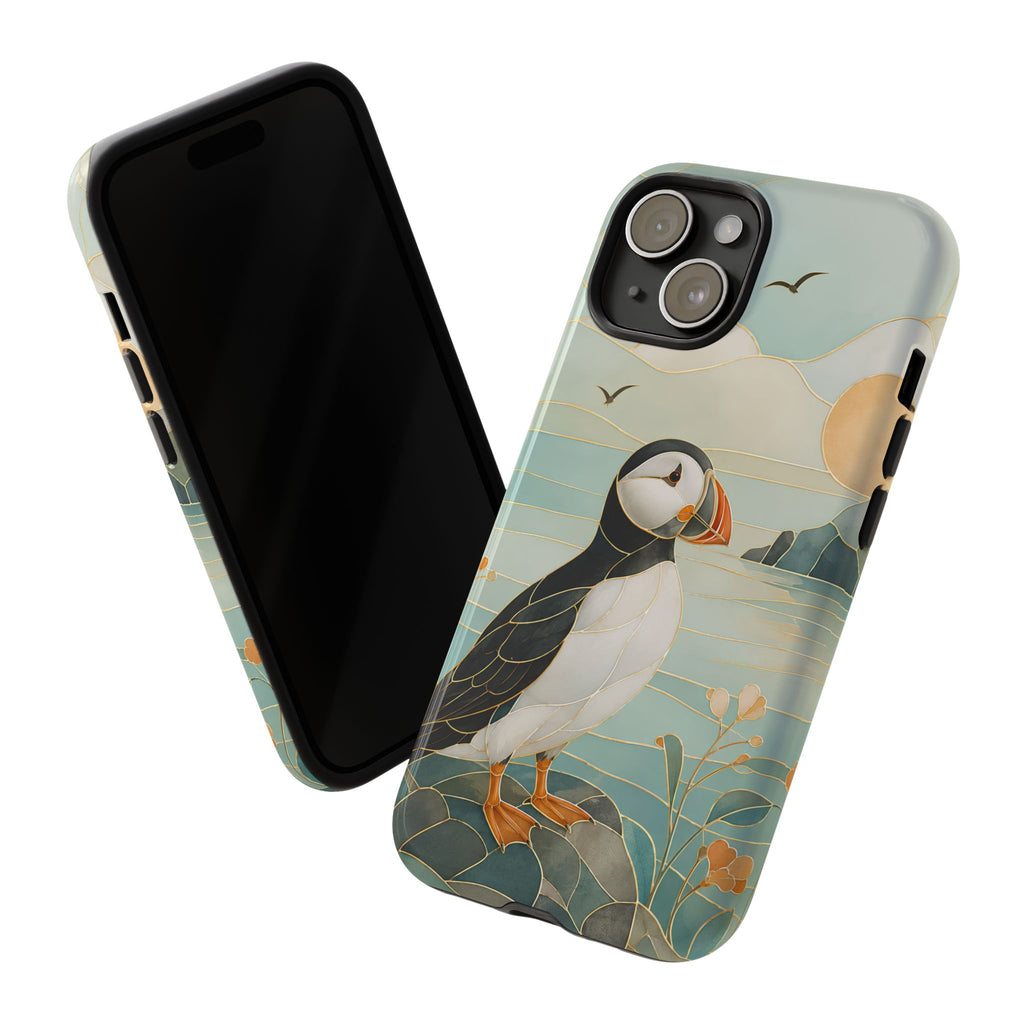 Puffin Coastal iPhone Case | Seaside Bird Art iPhone Case