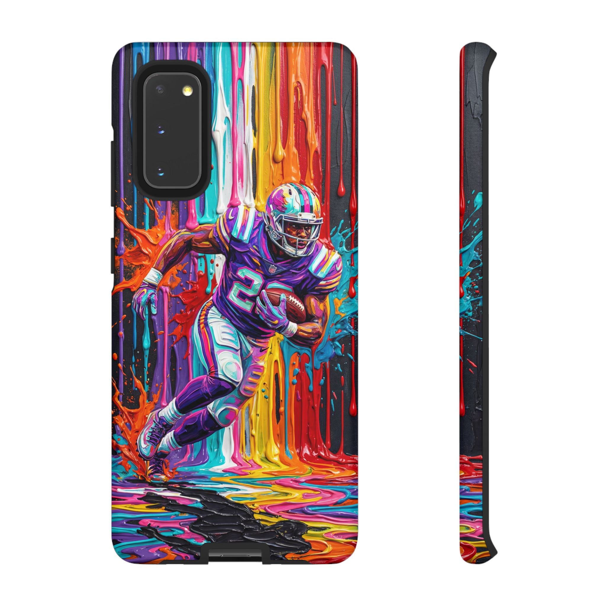 Vibrant American Football Runner Samsung Galaxy Phone Case