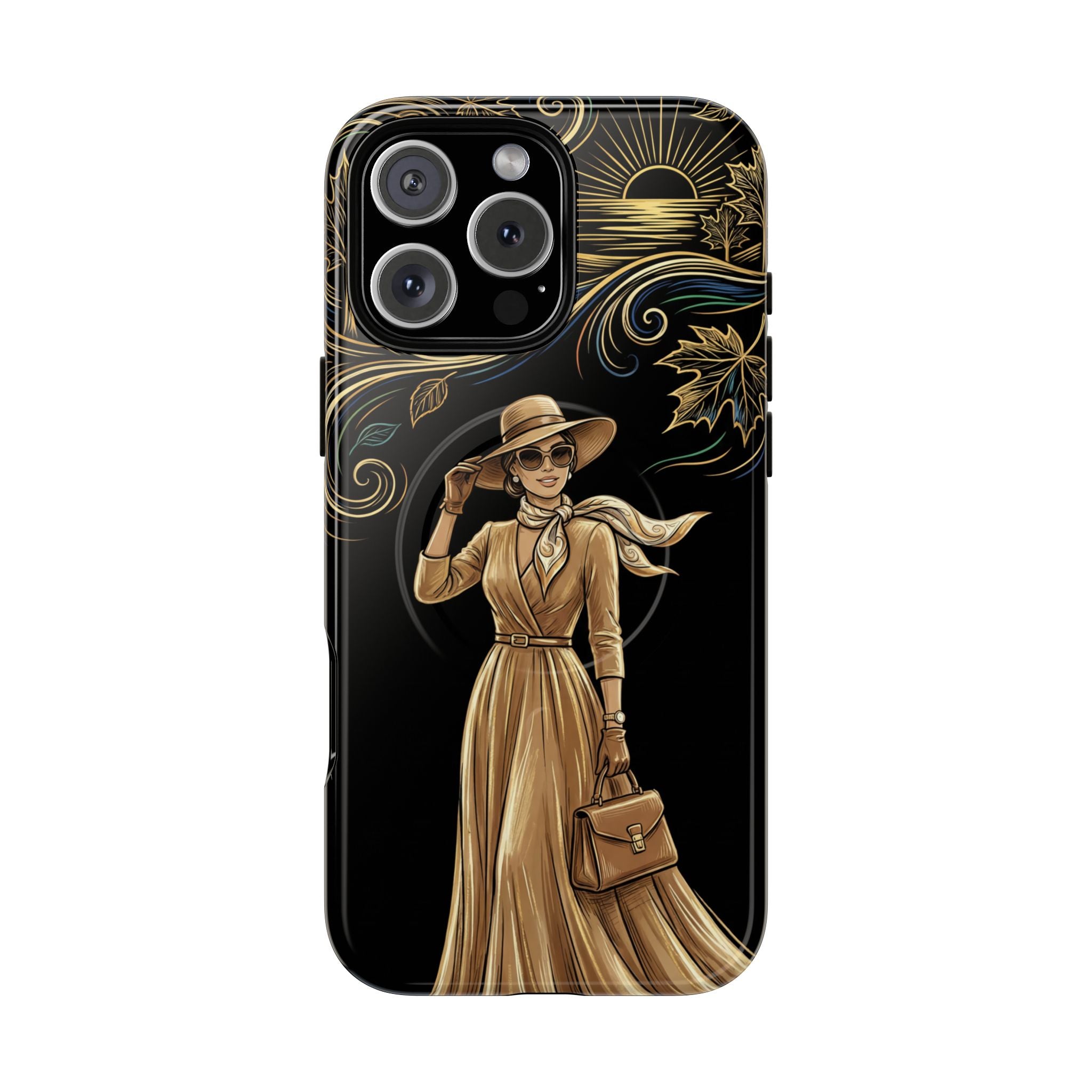 Vintage Autumn Lady MagSafe iPhone Case