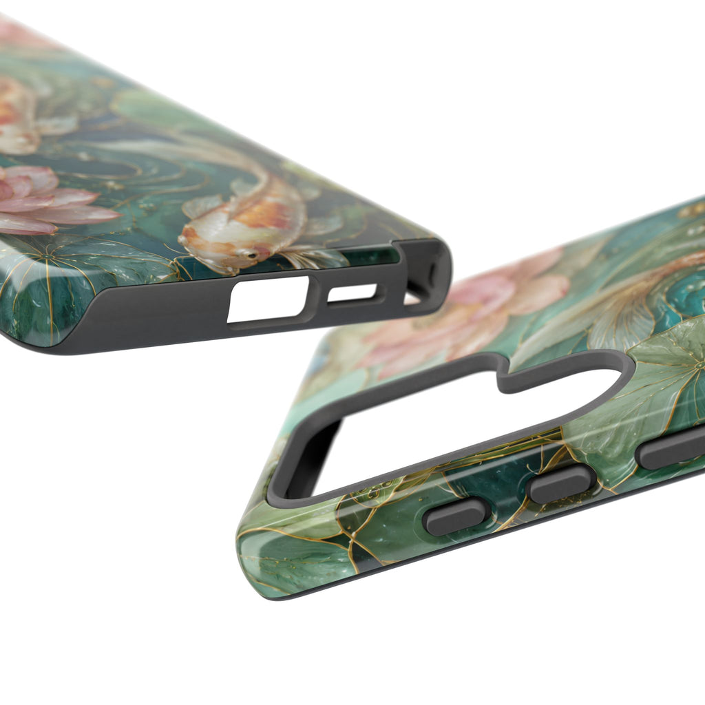 Koi Fish Samsung Galaxy Phone Case | Lotus Pond Art Cover