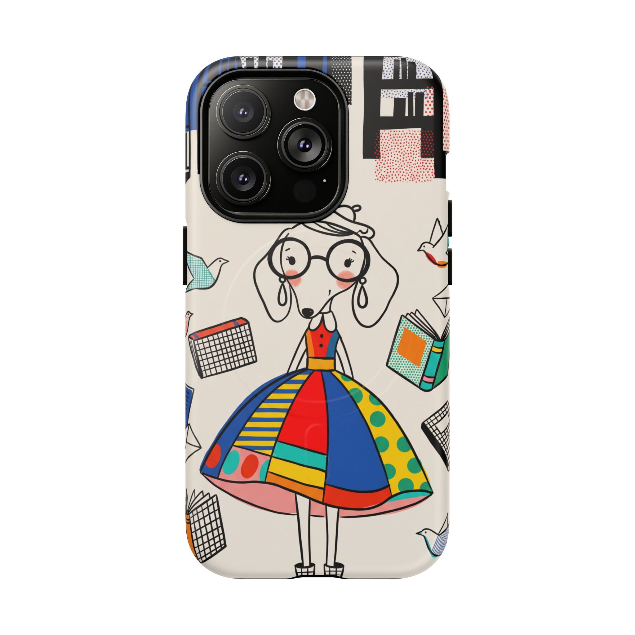 Cute Dachshund Dog Illustration MagSafe iPhone Case