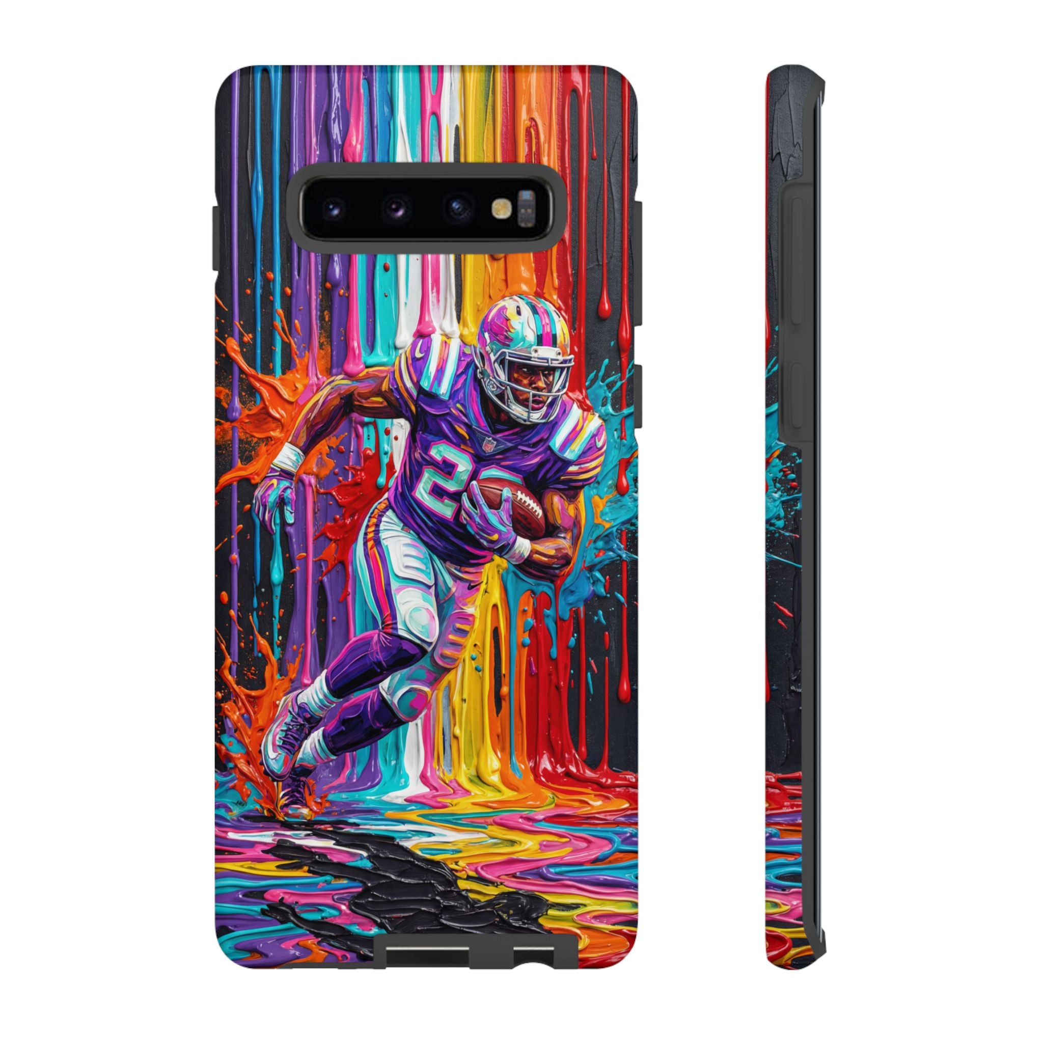 Vibrant American Football Runner Samsung Galaxy Phone Case