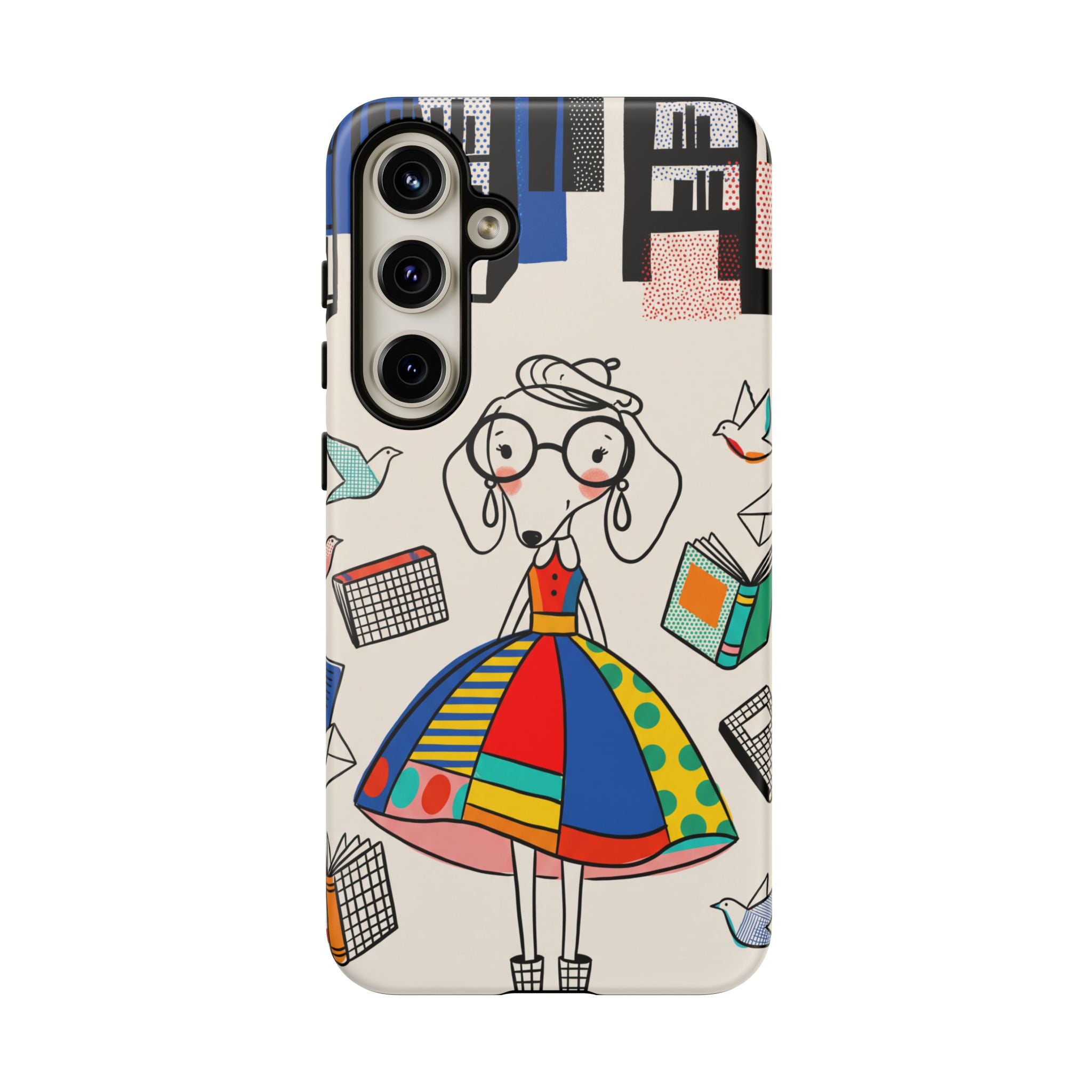 Cute Dachshund Dog Illustration Samsung Galaxy Phone Case