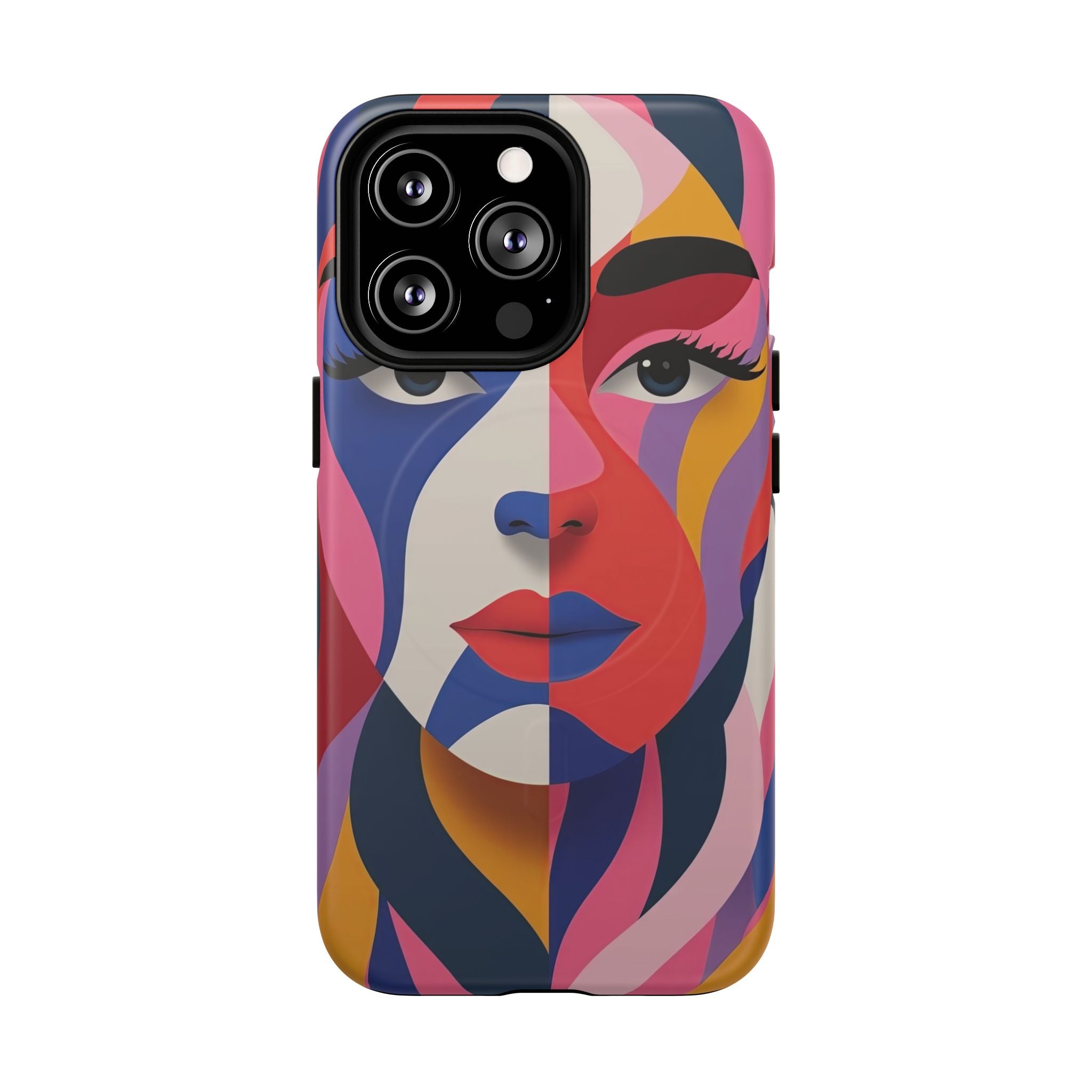 Abstract Colourful Face MagSafe iPhone Case | Vibrant Pop Art