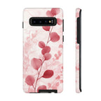 Pink Botanical Floral Eucalyptus Samsung Galaxy Phone Case