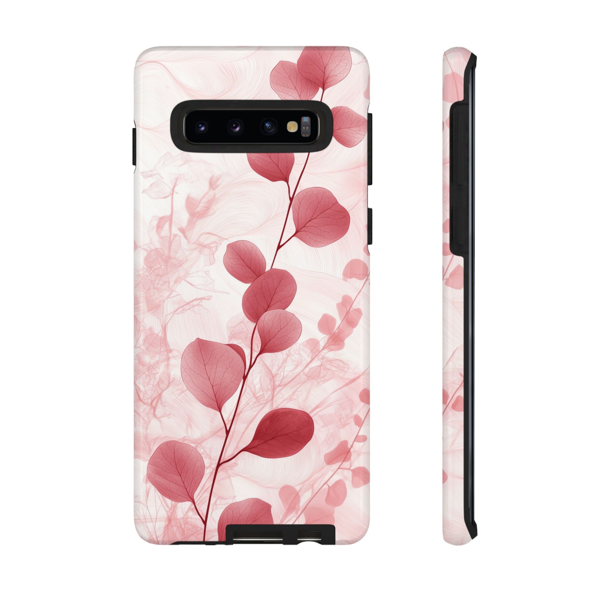 Pink Botanical Floral Eucalyptus Samsung Galaxy Phone Case