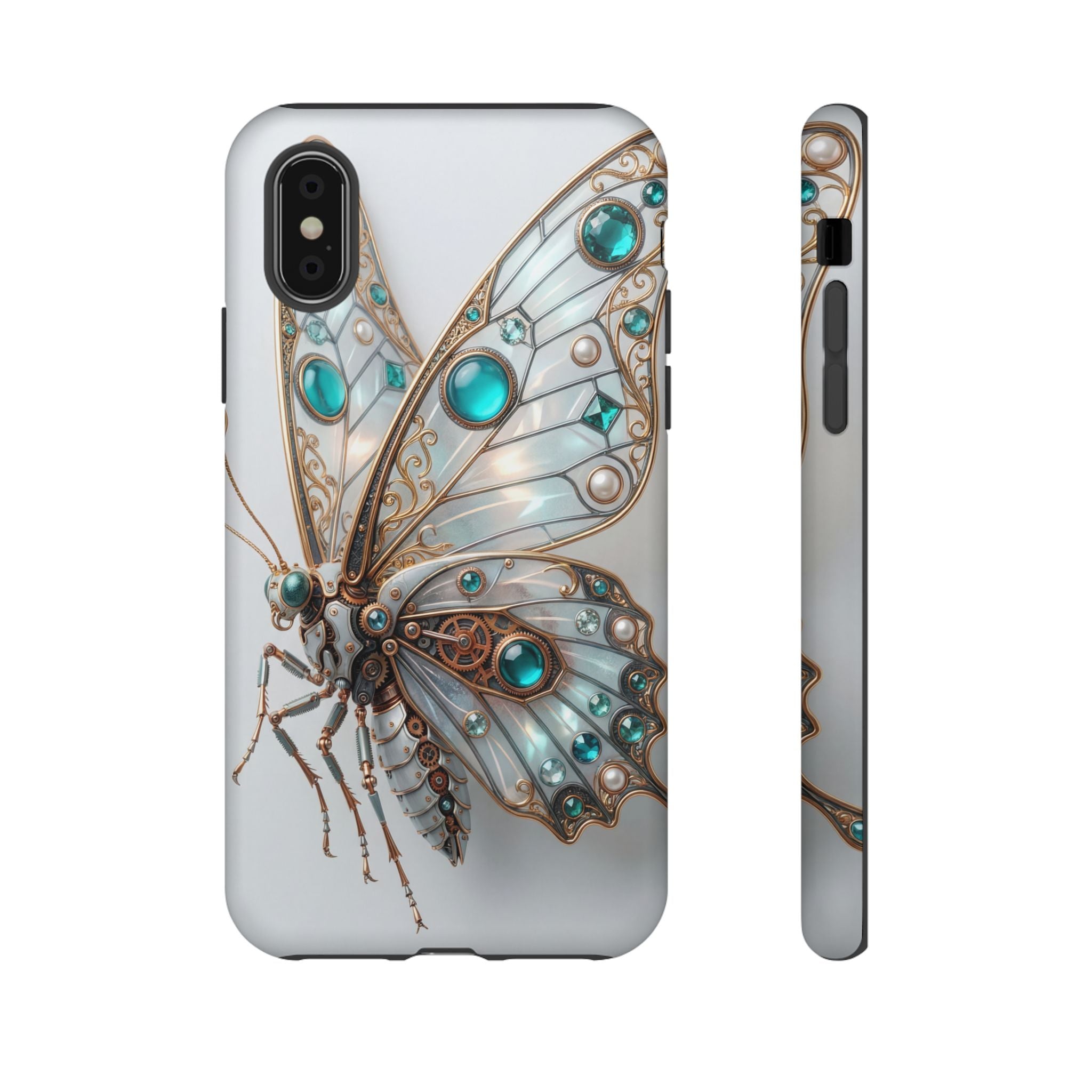 Butterfly Gem Phone Case — Steampunk Teal Jewel iPhone Case