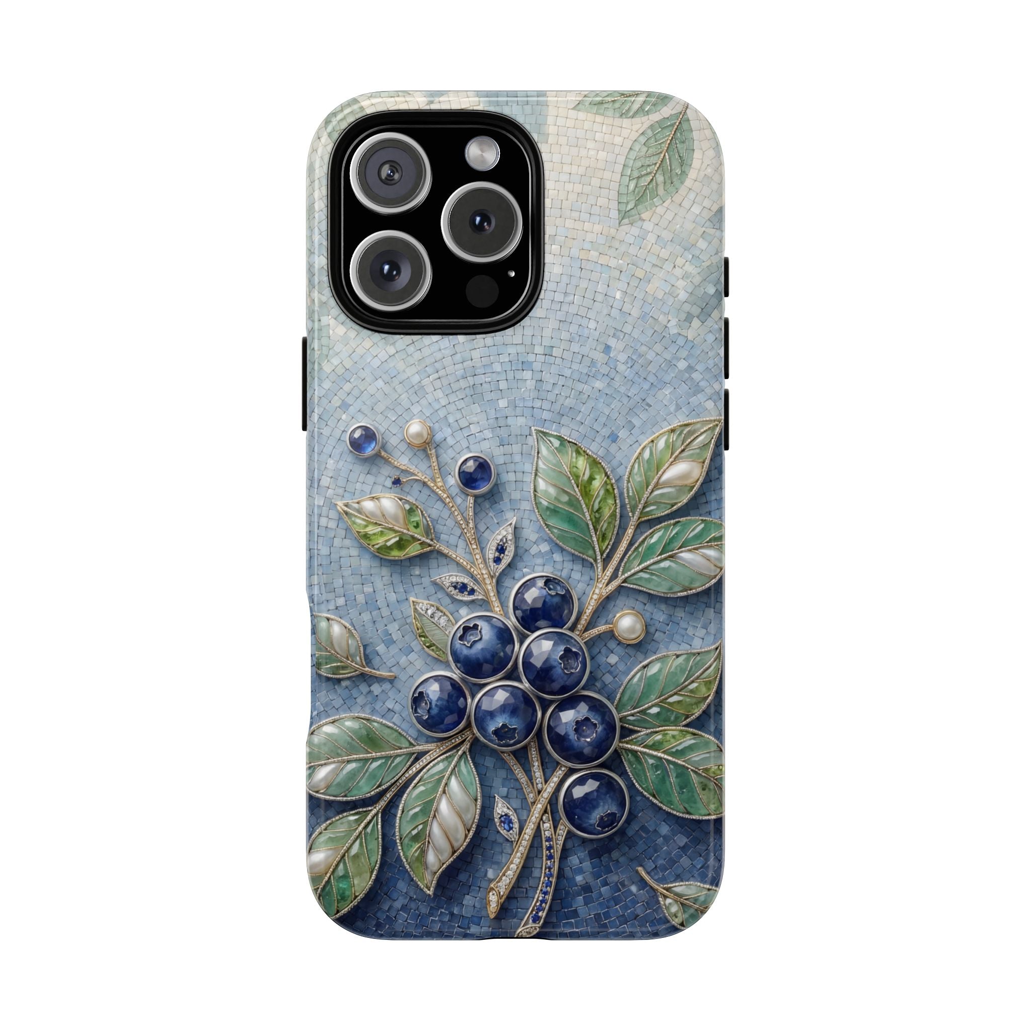 Blueberry Botanical Tough iPhone Case | Floral Protective iPhone Cover