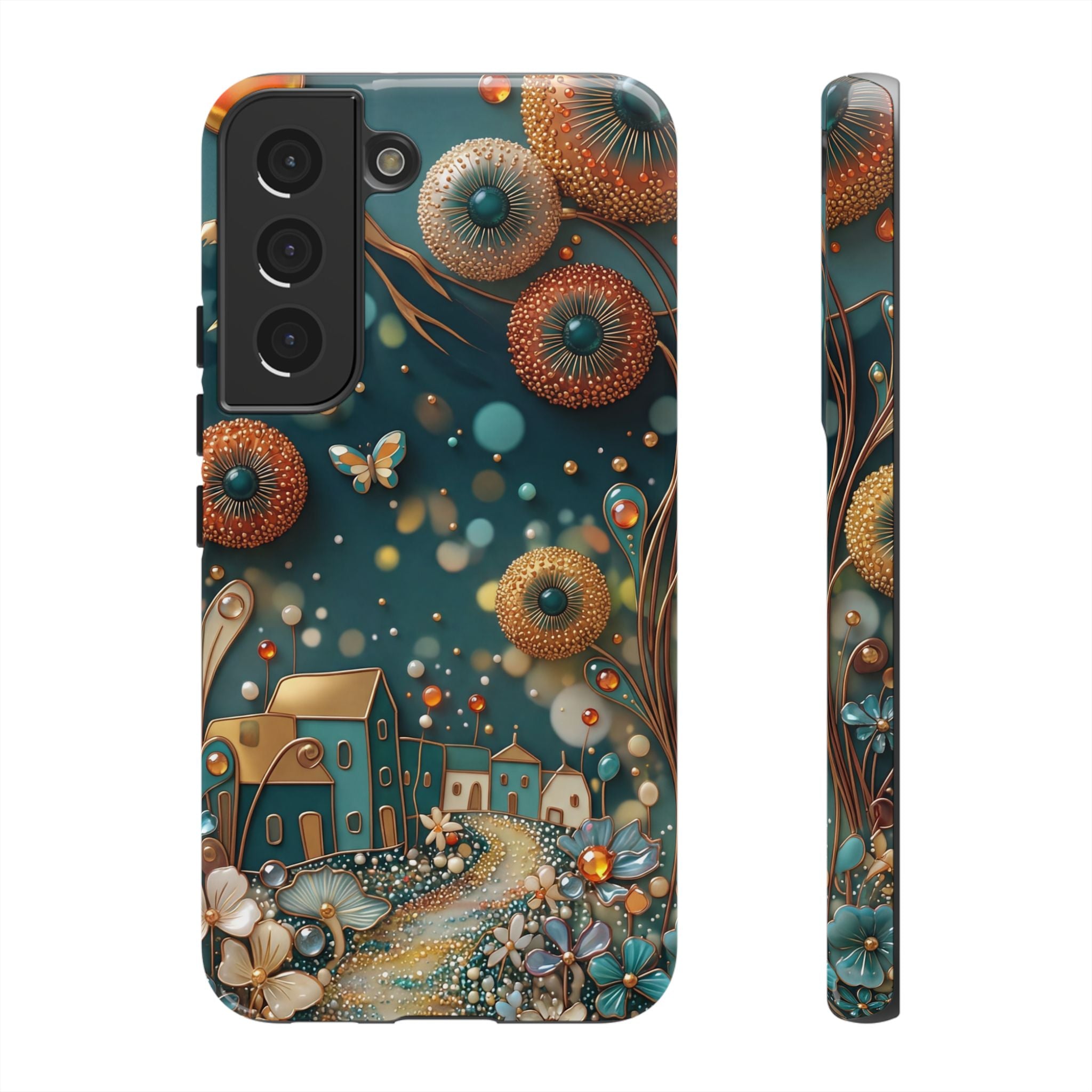 Whimsical Night Village Samsung Galaxy Case