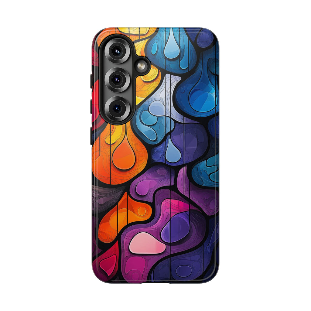 Abstract Colourful Drop Samsung Galaxy Case — Vibrant Stained-Glass