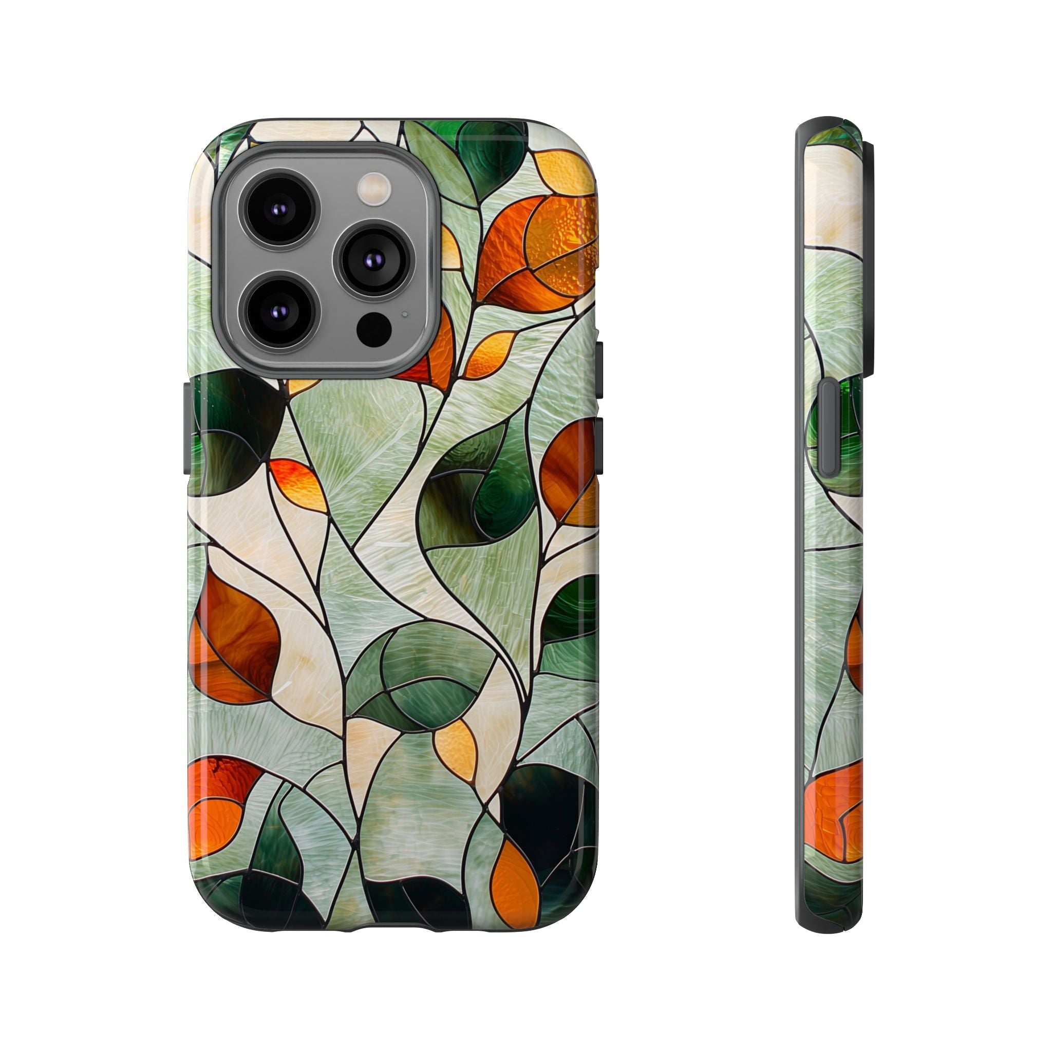Autumn Stained Glass Leaf iPhone Case
