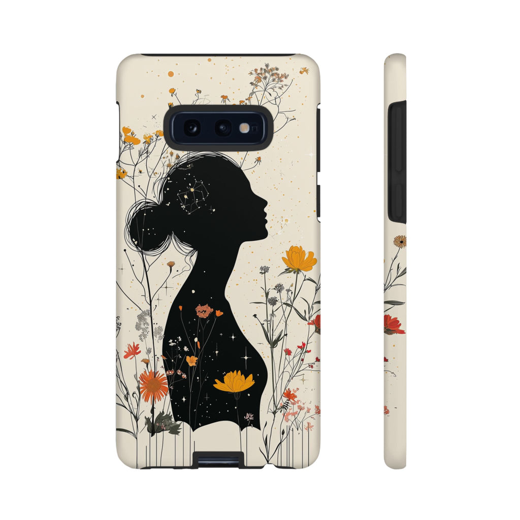 Floral Silhouette Samsung Galaxy Case | Botanical Woman