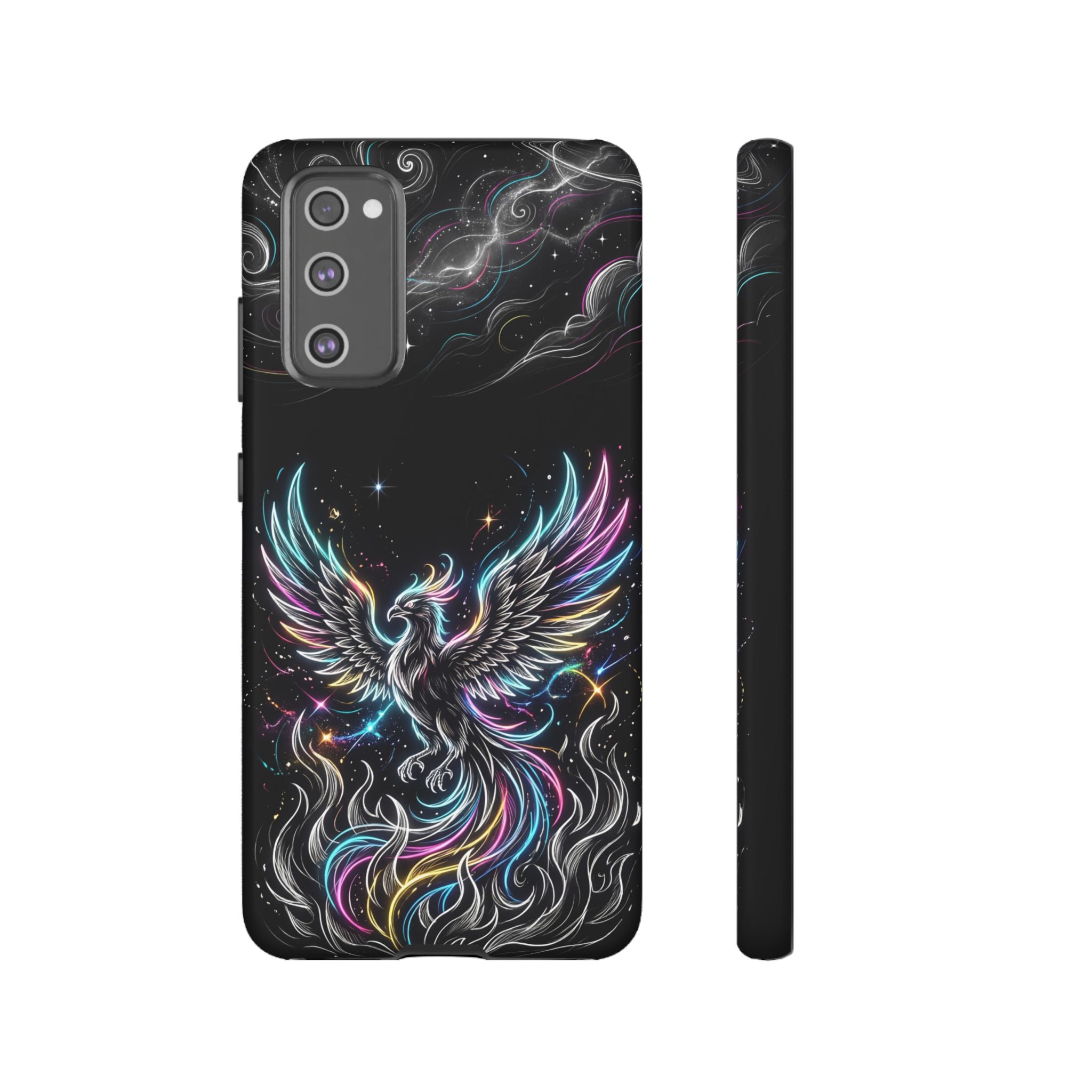 Colorful Neon Phoenix Tough Samsung Galaxy Phone Case