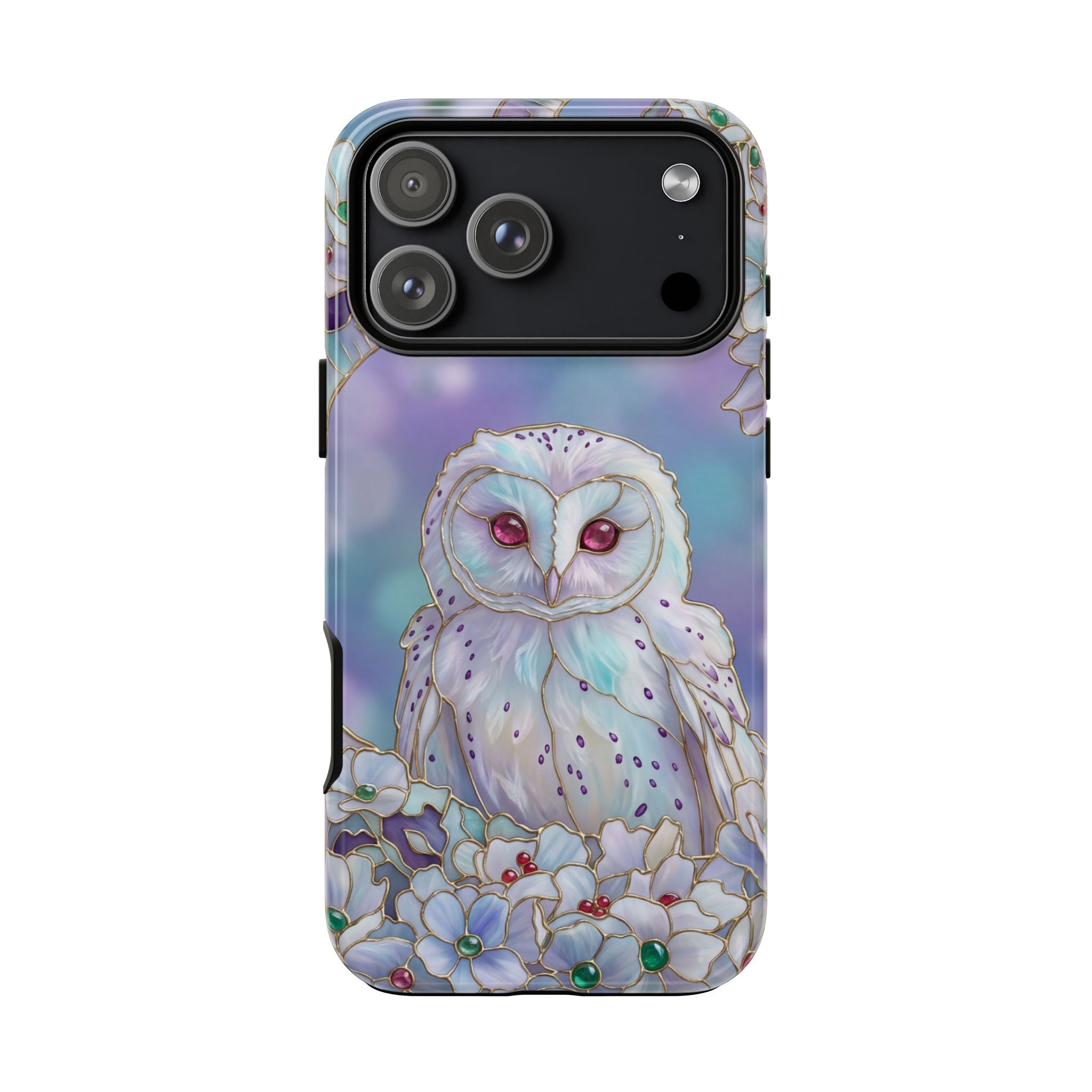 Mystic Owl Floral iPhone Case | Pastel Night Garden Protective Cover