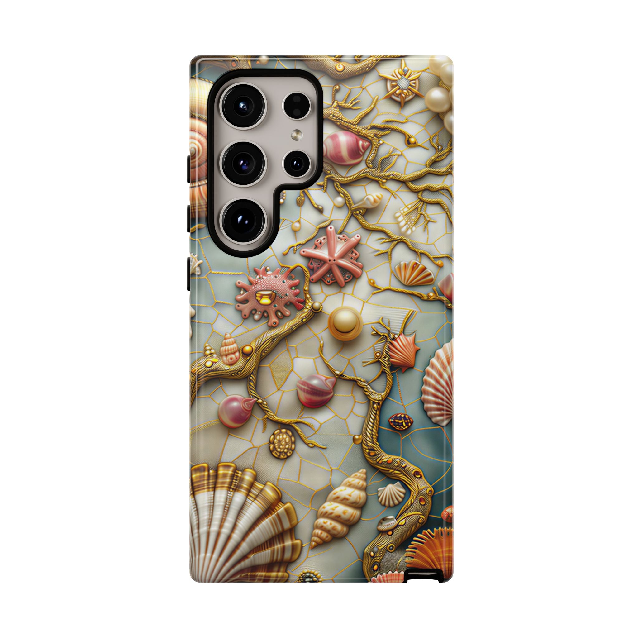 Decorative Seashell & Pearl Beach Design Samsung Galaxy Case