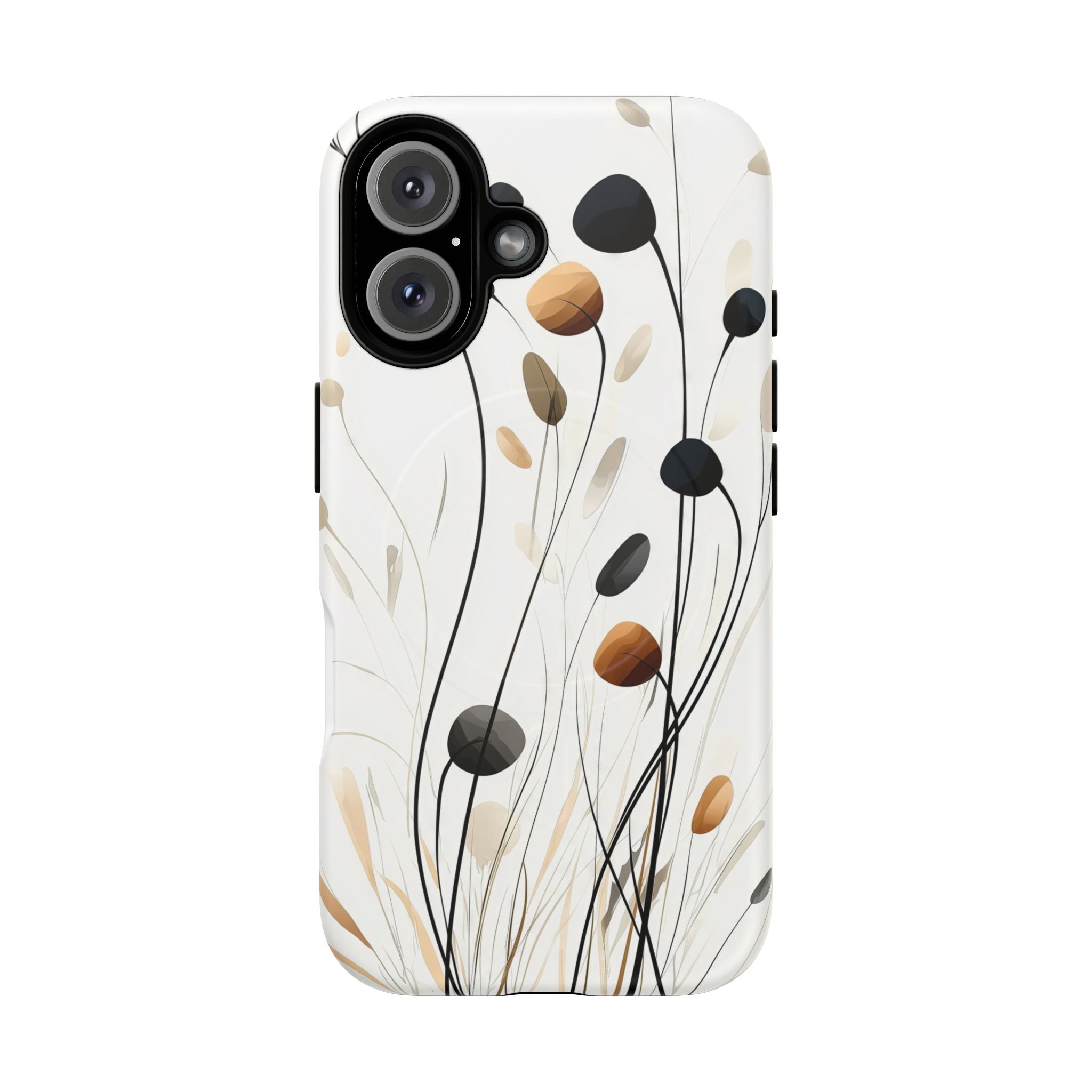 Custodia MagSafe per iPhone Floral Breeze | Design botanico neutro minimale