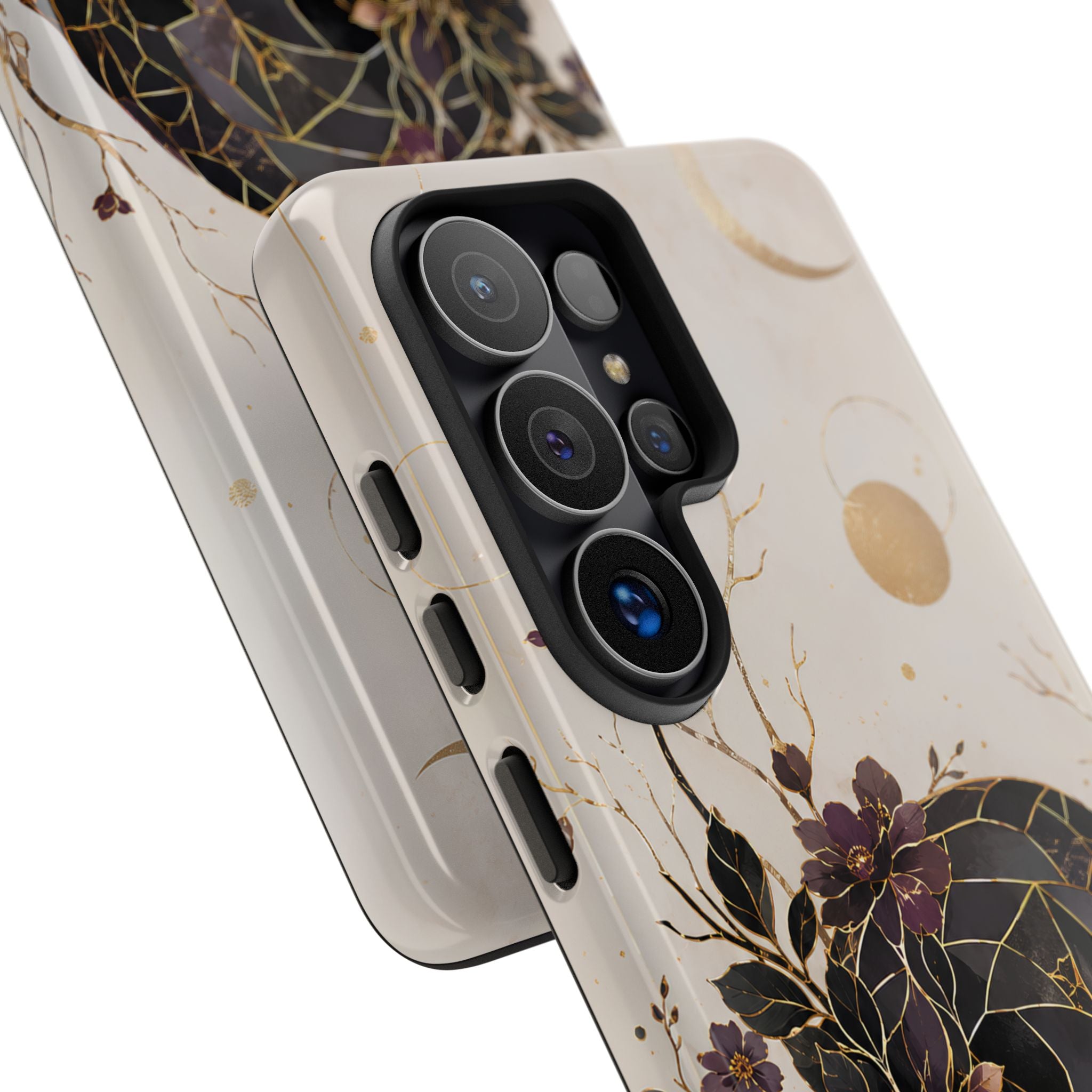 Gothic Skull Samsung Galaxy Phone Case | Dark Floral Rose Art Cover