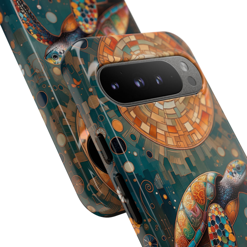Sea Turtle Google Pixel Case | Artistic Floral Ocean Design