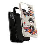 Retro Mille Miglia Car Illustration with Driver iPhone Case