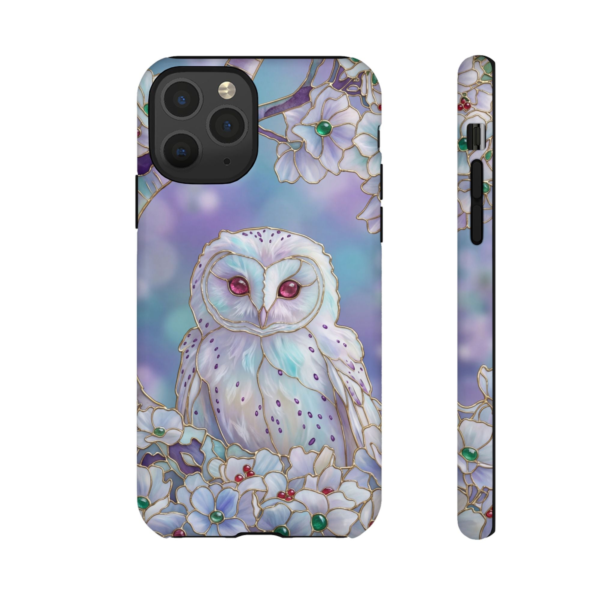 Mystic Owl Floral iPhone Case | Pastel Night Garden Protective Cover