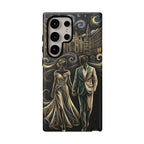 Romantic Night Walk Samsung Galaxy Phone Case | Elegant Couple Art