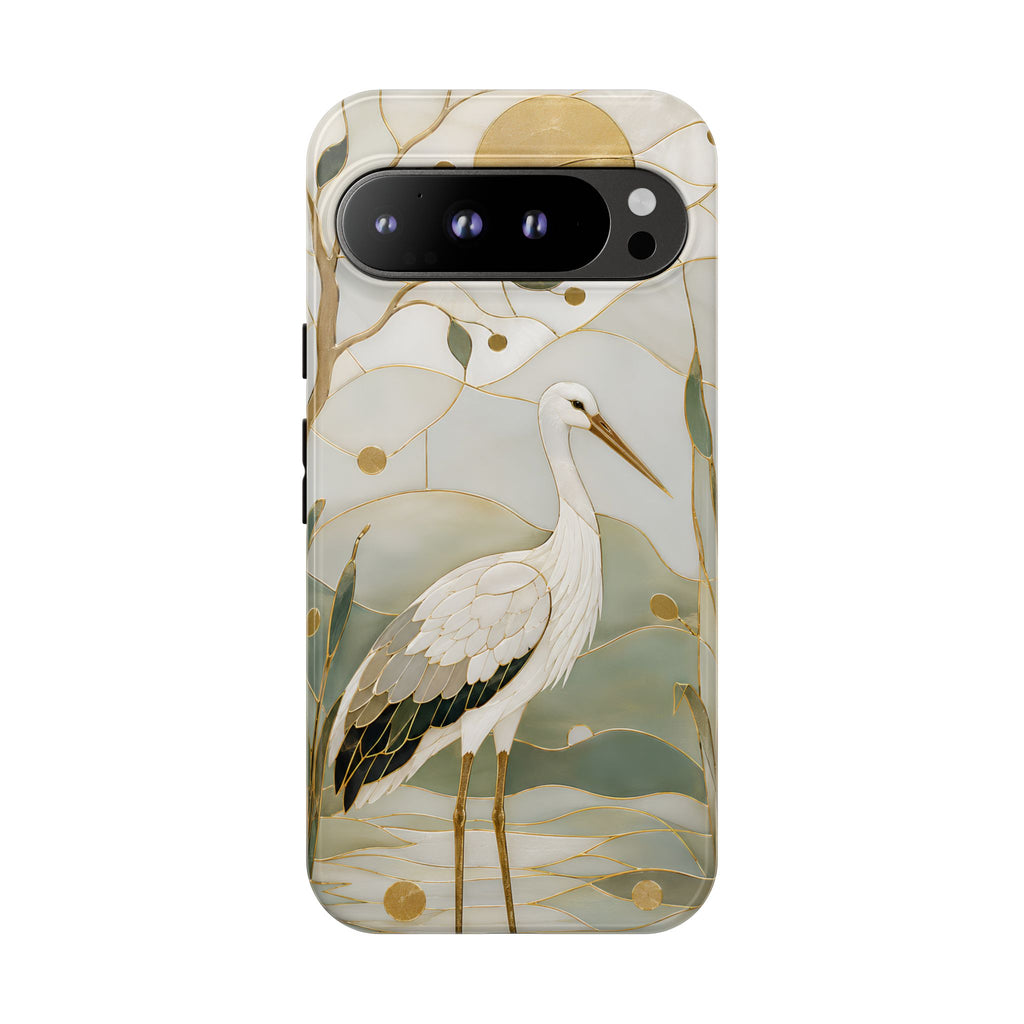 Heron Google Pixel Phone Case | Coastal Bird Phone Case