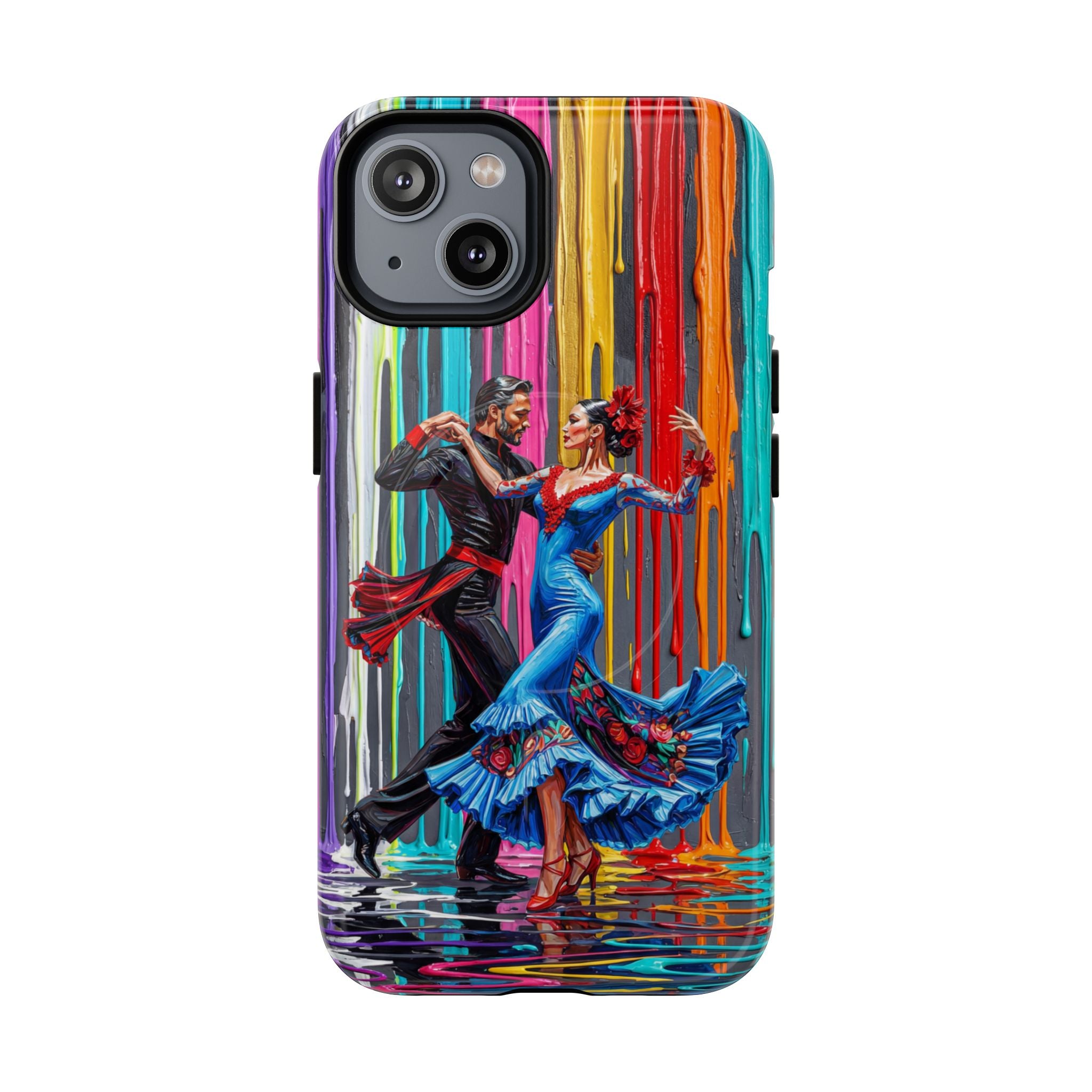 Colorful Tango MagSafe iPhone Case | Vibrant Dancing Couple Art Protection