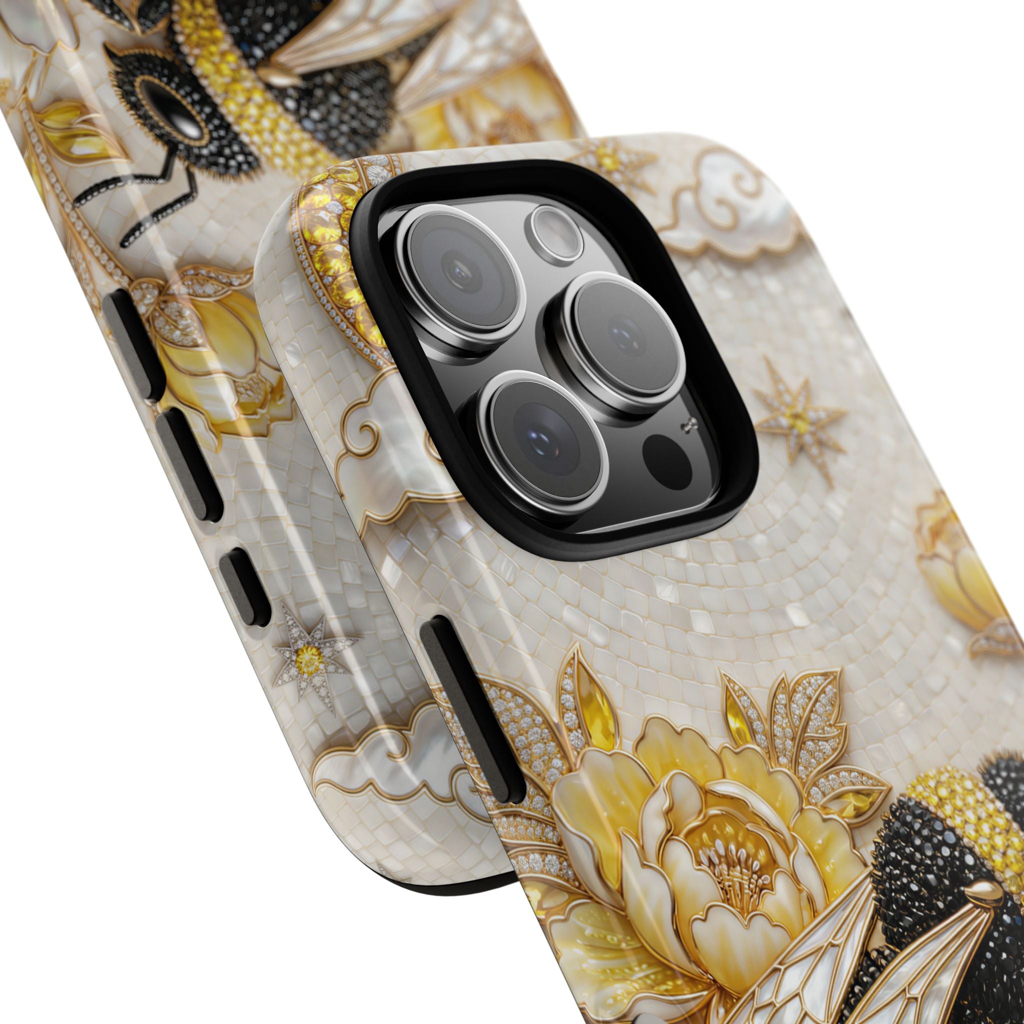 Golden Bee iPhone Case | Floral Moon iPhone Protector
