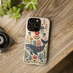 Floral Whale iPhone Case | Boho Marine Pattern Tough Case
