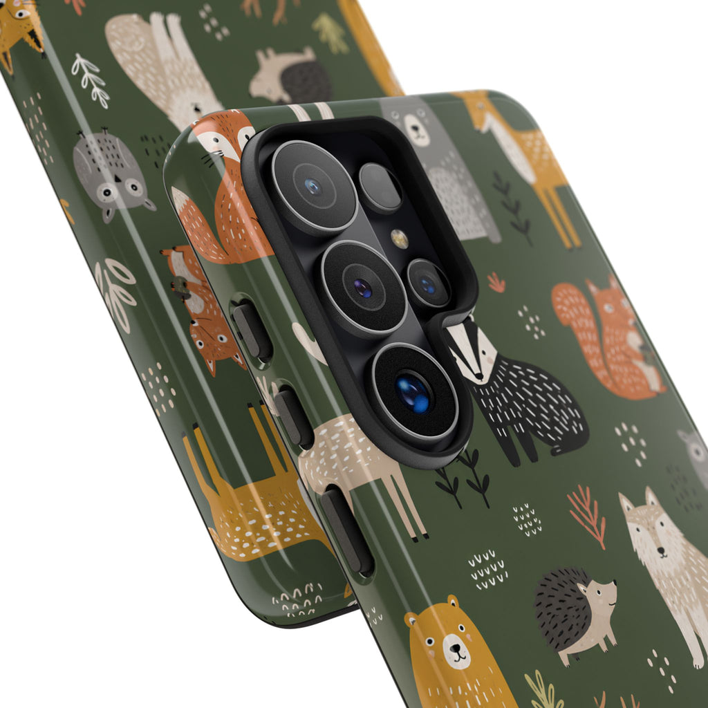 Woodland Animals Samsung Galaxy Phone Case | Forest Creature Art Cover