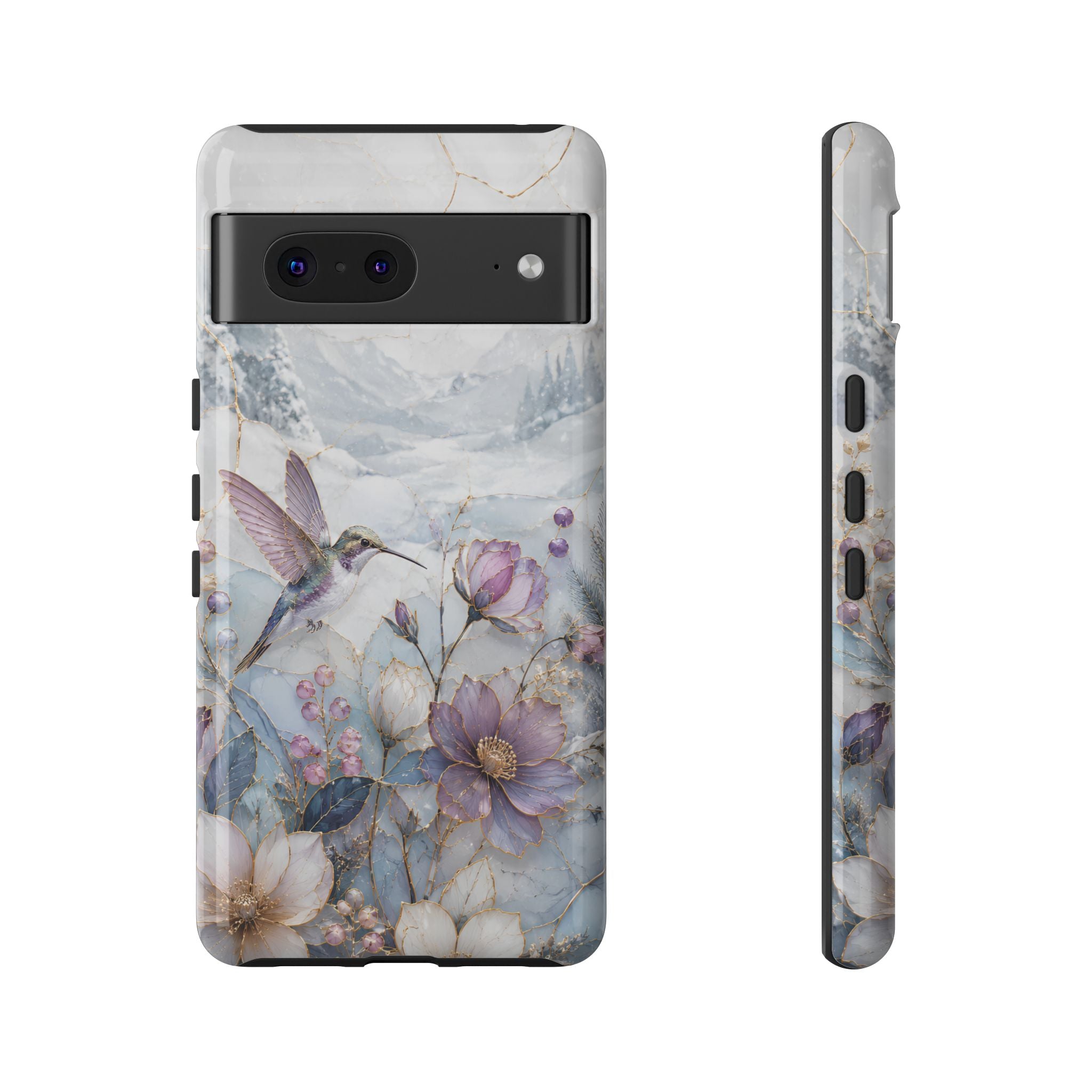 Hummingbird Google Pixel Phone Case | Vintage Floral Phone Case