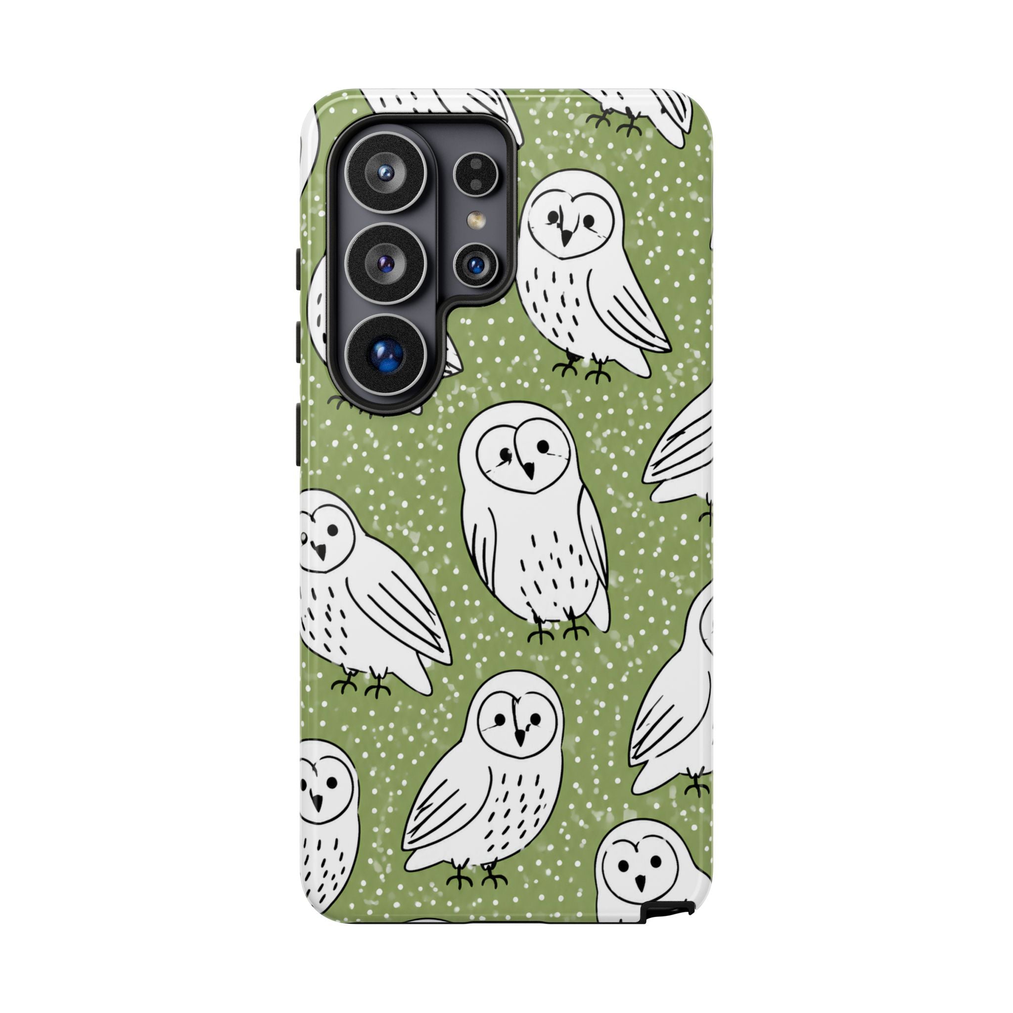 Barn Owl Samsung Galaxy Phone Case | Woodland Owl Pattern Cover