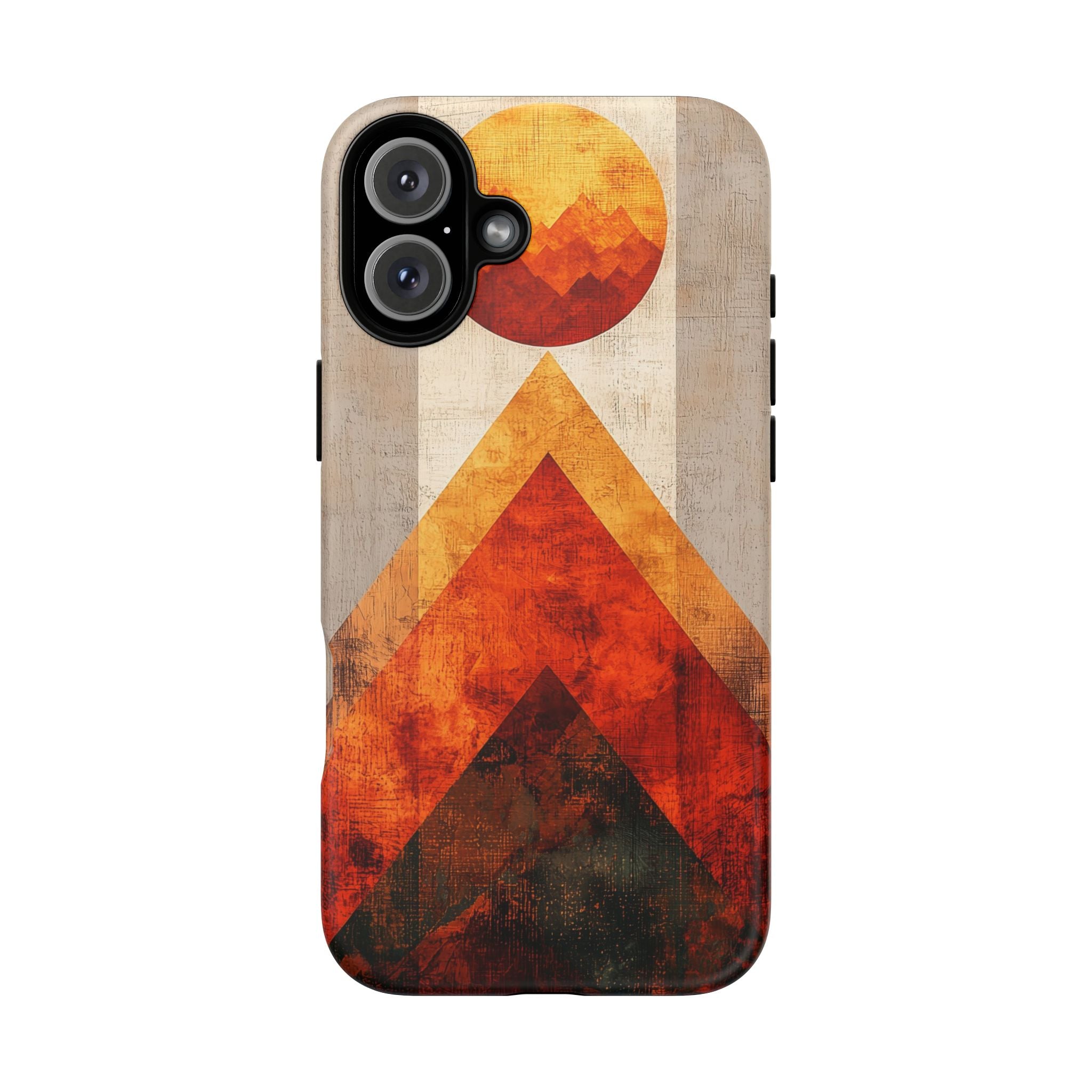 Retro Geometric Sunset iPhone Case