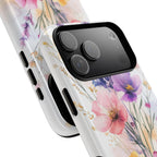 Custodia MagSafe per iPhone con motivo floreale ad acquerello | Bouquet pastello