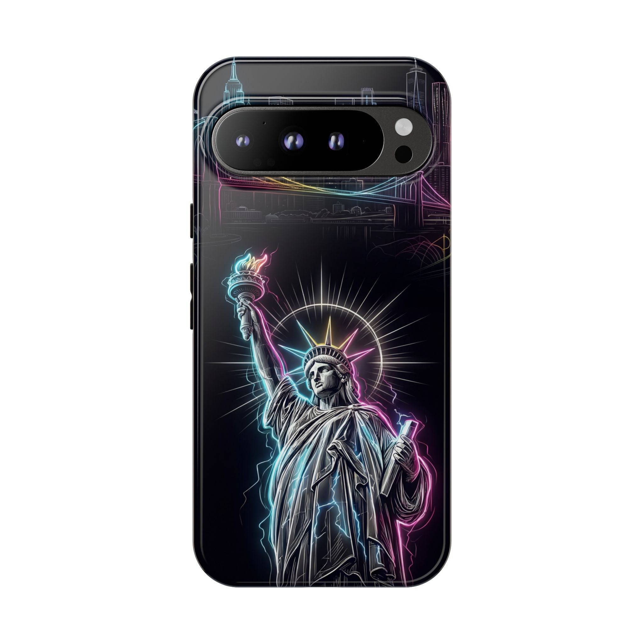 Neon Statue of Liberty Tough Google Pixel Phone Case