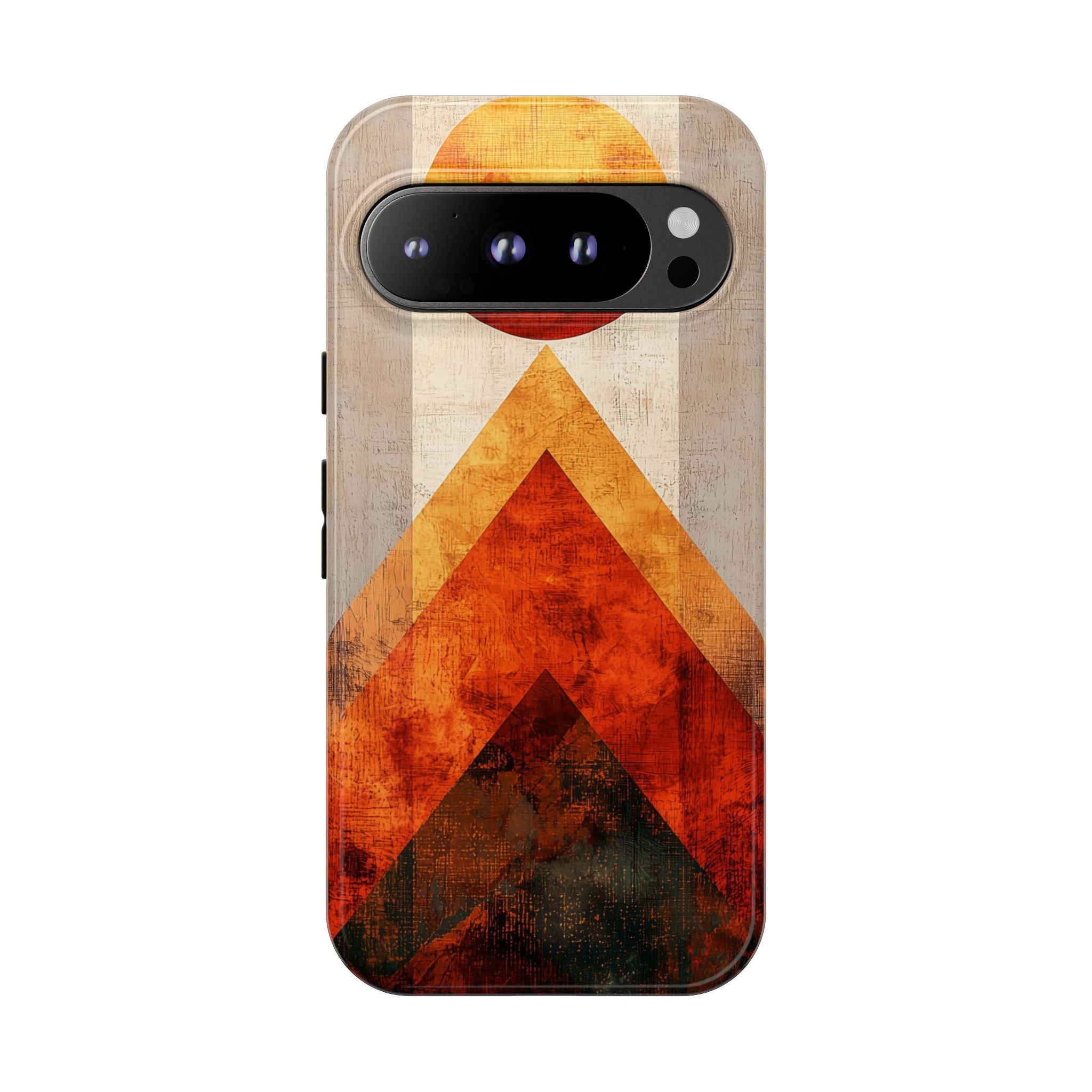 Retro Geometric Sunset Google Pixel Case