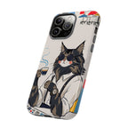 Cat Barista iPhone Case | Cool Cat in Sunglasses Coffee Shop Design