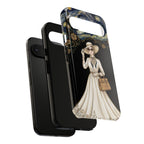 Vintage Starry Night Fashion Google Pixel Phone Case | Elegant Lady in White Dress