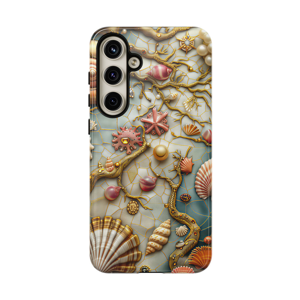 Decorative Seashell & Pearl Beach Design Samsung Galaxy Case