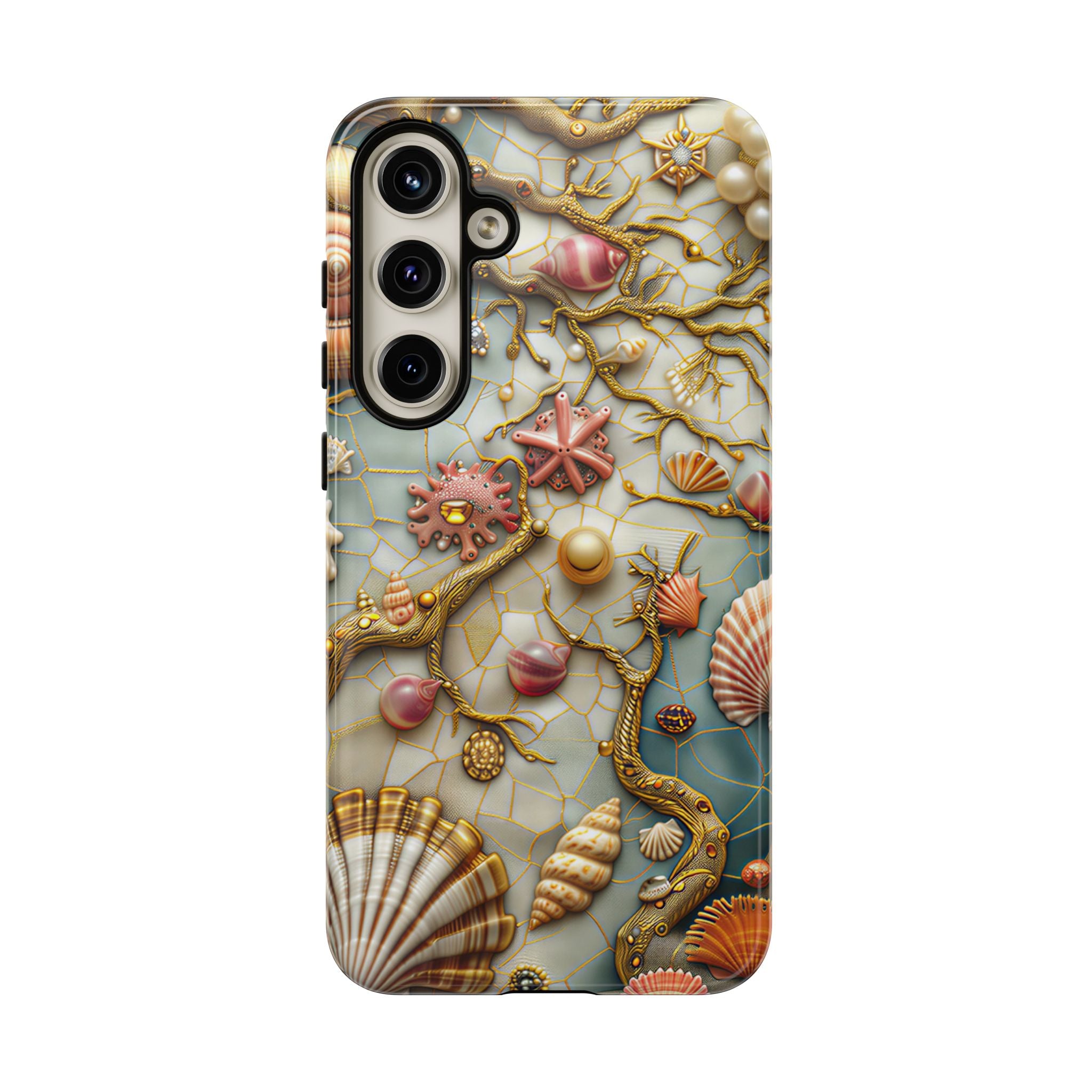 Decorative Seashell & Pearl Beach Design Samsung Galaxy Case