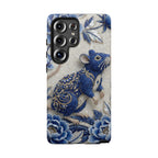 Asian Zodiac Rat Samsung Galaxy Phone Case | Blue & White Porcelain Art Slim Protective iPhone Case | Year of the Rat Gift