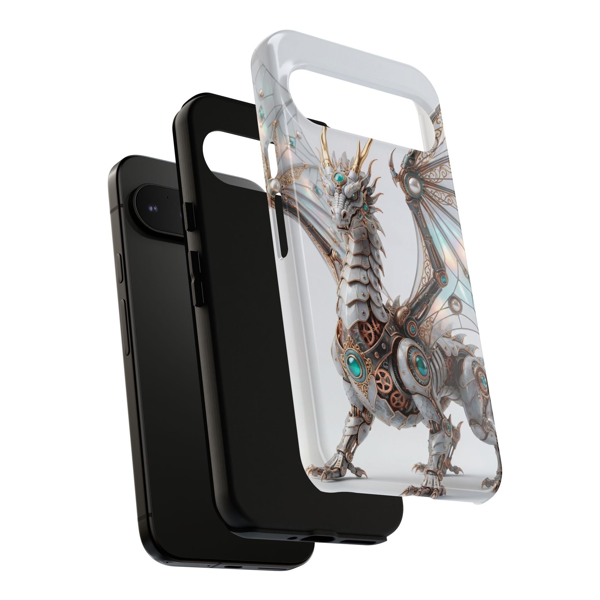 Steampunk Mechanical Dragon Google Pixel Case — Fantasy Armor Protective Cover