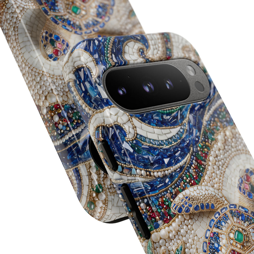 Sea Turtle Mosaic Google Pixel Phone Case – Decorative Ocean Art Protective Case